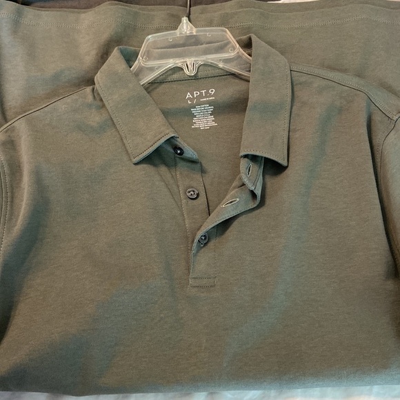 Apt9 Mans Shirt 100% cotton size L very nice green color - Picture 7 of 7